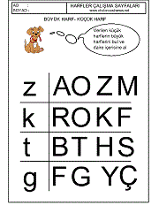 okuma yazmaya geçiş çalışmaları büyük küçük harf